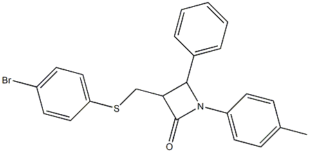 3-{[(4-bromophenyl)sulfanyl]methyl}-1-(4-methylphenyl)-4-phenyl-2-azetanone