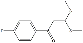 1-(4-fluorophenyl)-3,3-di(methylthio)prop-2-en-1-one Struktur