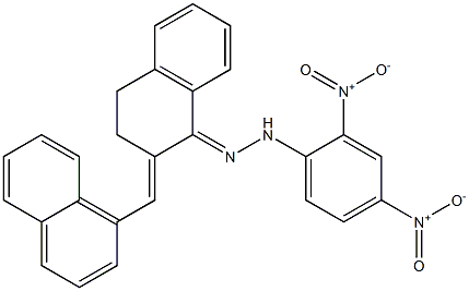 2-(1-naphthylmethylidene)-1,2,3,4-tetrahydronaphthalen-1-one 1-(2,4-dinitrophenyl)hydrazone 结构式
