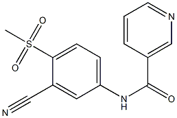 N-[3-cyano-4-(methylsulfonyl)phenyl]nicotinamide 结构式