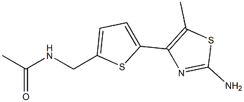 N-{[5-(2-amino-5-methyl-1,3-thiazol-4-yl)thien-2-yl]methyl}acetamide Structure