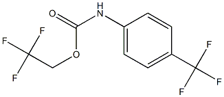 2,2,2-trifluoroethyl 4-(trifluoromethyl)phenylcarbamate 化学構造式