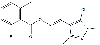 5-chloro-4-({[(2,6-difluorobenzoyl)oxy]imino}methyl)-1,3-dimethyl-1H-pyrazole 结构式