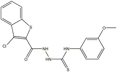 N1-(3-methoxyphenyl)-2-[(3-chlorobenzo[b]thiophen-2-yl)carbonyl]hydrazine-1-carbothioamide