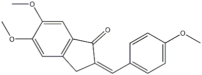 5,6-dimethoxy-2-[(Z)-(4-methoxyphenyl)methylidene]-1H-inden-1(3H)-one 结构式