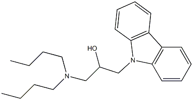 1-(9H-carbazol-9-yl)-3-(dibutylamino)propan-2-ol Struktur