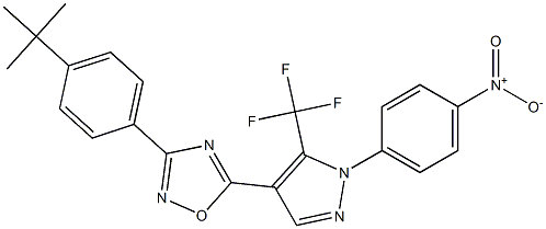 3-[4-(tert-butyl)phenyl]-5-[1-(4-nitrophenyl)-5-(trifluoromethyl)-1H-pyrazol-4-yl]-1,2,4-oxadiazole|