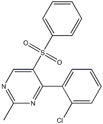  4-(2-chlorophenyl)-2-methyl-5-(phenylsulfonyl)pyrimidine