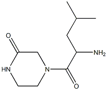 4-(2-amino-4-methylpentanoyl)piperazin-2-one Structure