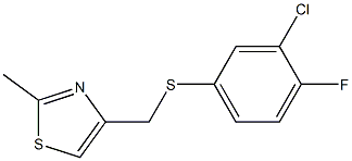 4-{[(3-chloro-4-fluorophenyl)thio]methyl}-2-methyl-1,3-thiazole