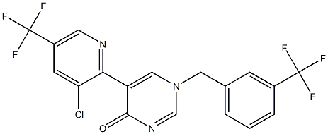  5-[3-chloro-5-(trifluoromethyl)-2-pyridinyl]-1-[3-(trifluoromethyl)benzyl]-4(1H)-pyrimidinone