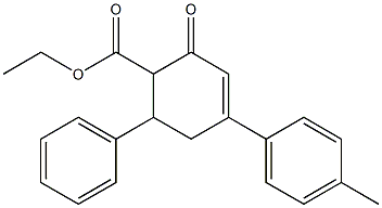 ethyl 4-(4-methylphenyl)-2-oxo-6-phenylcyclohex-3-ene-1-carboxylate 化学構造式