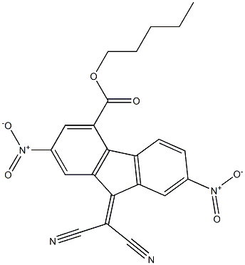 pentyl 9-(dicyanomethylidene)-2,7-dinitro-9H-fluorene-4-carboxylate Structure