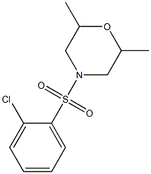 4-[(2-chlorophenyl)sulfonyl]-2,6-dimethylmorpholine|
