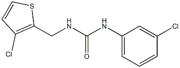 N-(3-chlorophenyl)-N'-[(3-chloro-2-thienyl)methyl]urea Struktur