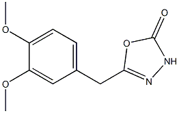5-(3,4-dimethoxybenzyl)-2,3-dihydro-1,3,4-oxadiazol-2-one 化学構造式