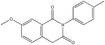 7-methoxy-2-(4-methylphenyl)-1,2,3,4-tetrahydroisoquinoline-1,3-dione 结构式