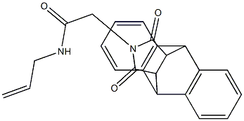 N-allyl-2-[16,18-dioxo-17-azapentacyclo[6.6.5.0~2,7~.0~9,14~.0~15,19~]nonadeca-2(7),3,5,9(14),10,12-hexaen-17-yl]acetamide 化学構造式