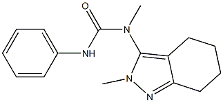 N-methyl-N-(2-methyl-4,5,6,7-tetrahydro-2H-indazol-3-yl)-N'-phenylurea 化学構造式