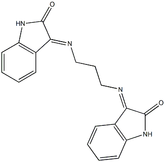 3-({3-[(2-oxo-2,3-dihydro-1H-indol-3-yliden)amino]propyl}imino)indolin-2-one Structure