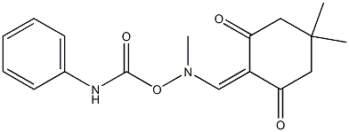 2-{[[(anilinocarbonyl)oxy](methyl)amino]methylene}-5,5-dimethyl-1,3-cyclohexanedione Structure