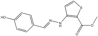 methyl 3-[2-(4-hydroxybenzylidene)hydrazino]thiophene-2-carboxylate Structure