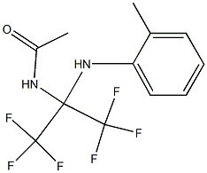 N1-[2,2,2-trifluoro-1-(2-toluidino)-1-(trifluoromethyl)ethyl]acetamide 结构式