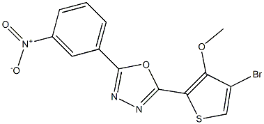 2-(4-bromo-3-methoxy-2-thienyl)-5-(3-nitrophenyl)-1,3,4-oxadiazole