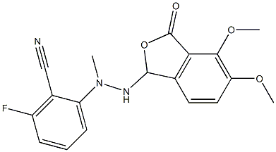 2-[2-(4,5-dimethoxy-3-oxo-1,3-dihydroisobenzofuran-1-yl)-1-methylhydrazino]-6-fluorobenzonitrile