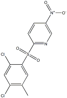 2-[(2,4-dichloro-5-methylphenyl)sulfonyl]-5-nitropyridine Struktur