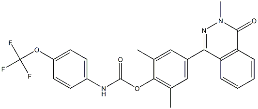 2,6-dimethyl-4-(3-methyl-4-oxo-3,4-dihydrophthalazin-1-yl)phenyl N-[4-(trifluoromethoxy)phenyl]carbamate