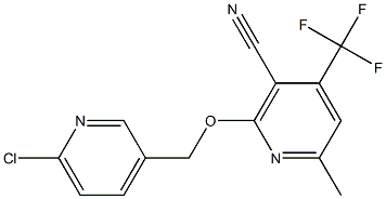 2-[(6-chloro-3-pyridinyl)methoxy]-6-methyl-4-(trifluoromethyl)nicotinonitrile,,结构式