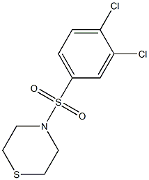 4-[(3,4-dichlorophenyl)sulfonyl]thiomorpholine 化学構造式