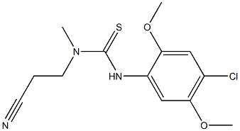 N'-(4-chloro-2,5-dimethoxyphenyl)-N-(2-cyanoethyl)-N-methylthiourea 结构式