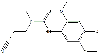 N'-(4-chloro-2,5-dimethoxyphenyl)-N-(2-cyanoethyl)-N-methylthiourea,,结构式