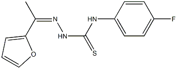 N1-(4-fluorophenyl)-2-[1-(2-furyl)ethylidene]hydrazine-1-carbothioamide Structure