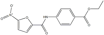 ethyl 4-{[(5-nitro-2-furyl)carbonyl]amino}benzoate Structure