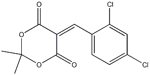 5-(2,4-dichlorobenzylidene)-2,2-dimethyl-1,3-dioxane-4,6-dione,,结构式