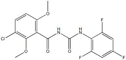 N-(3-chloro-2,6-dimethoxybenzoyl)-N'-(2,4,6-trifluorophenyl)urea Structure