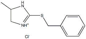 2-(benzylthio)-5-methyl-4,5-dihydro-1H-imidazol-3-ium chloride Structure