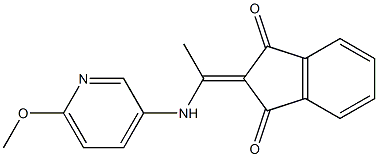 2-{1-[(6-methoxy-3-pyridinyl)amino]ethylidene}-1H-indene-1,3(2H)-dione Structure