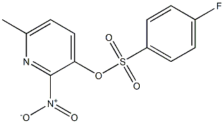 6-methyl-2-nitro-3-pyridyl 4-fluorobenzene-1-sulfonate 化学構造式