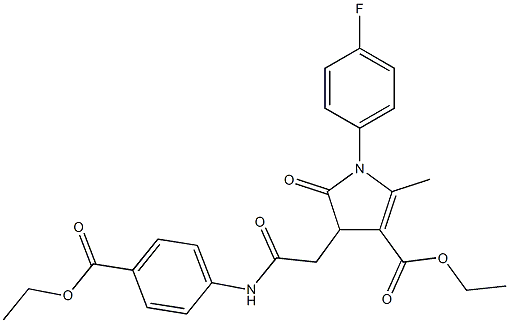 ethyl 4-{2-[4-(ethoxycarbonyl)anilino]-2-oxoethyl}-1-(4-fluorophenyl)-2-methyl-5-oxo-4,5-dihydro-1H-pyrrole-3-carboxylate Structure