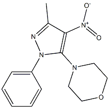 4-(3-methyl-4-nitro-1-phenyl-1H-pyrazol-5-yl)morpholine Structure