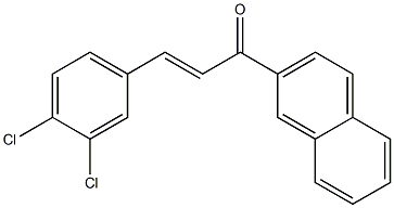 3-(3,4-dichlorophenyl)-1-(2-naphthyl)prop-2-en-1-one,,结构式