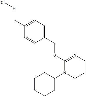 1-cyclohexyl-2-[(4-methylbenzyl)thio]-1,4,5,6-tetrahydropyrimidine hydrochloride Structure