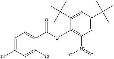 2,4-di(tert-butyl)-6-nitrophenyl 2,4-dichlorobenzoate,,结构式