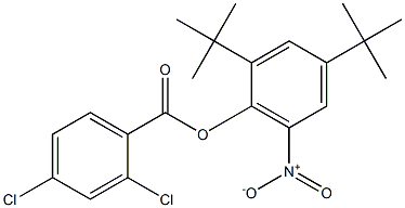 2,4-di(tert-butyl)-6-nitrophenyl 2,4-dichlorobenzoate 化学構造式