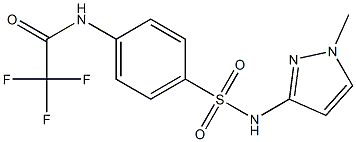2,2,2-trifluoro-N-(4-{[(1-methyl-1H-pyrazol-3-yl)amino]sulfonyl}phenyl)acetamide 结构式