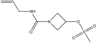1-[(allylamino)carbonyl]azetan-3-yl methanesulfonate 化学構造式